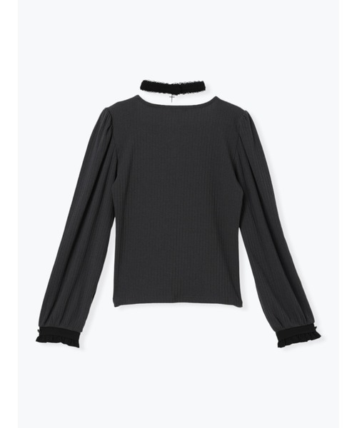NOEMIE(ノエミー)の「ゴシックスクエアヨークチョーカー付きカットソー(Tシャツ/カットソー・レディース・パープル/ダークグレー/ブラック・M)」の17枚目の写真