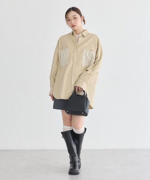 earth music&ecology（アースミュージックアンドエコロジー）の「レースレイヤードショートパンツ（その他パンツ・レディース・ベージュ/グレー/ブラック・FREE）」の21枚目の写真