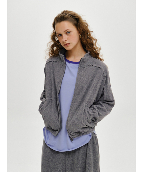 PLZPROJECT(プリーズプロジェクト)の「TERRY TRACK JACKET, GRAY(ナイロンジャケット・レディース・その他・FREE)」の5枚目の写真
