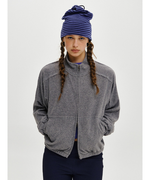 PLZPROJECT(プリーズプロジェクト)の「TERRY TRACK JACKET, GRAY(ナイロンジャケット・レディース・その他・FREE)」の6枚目の写真