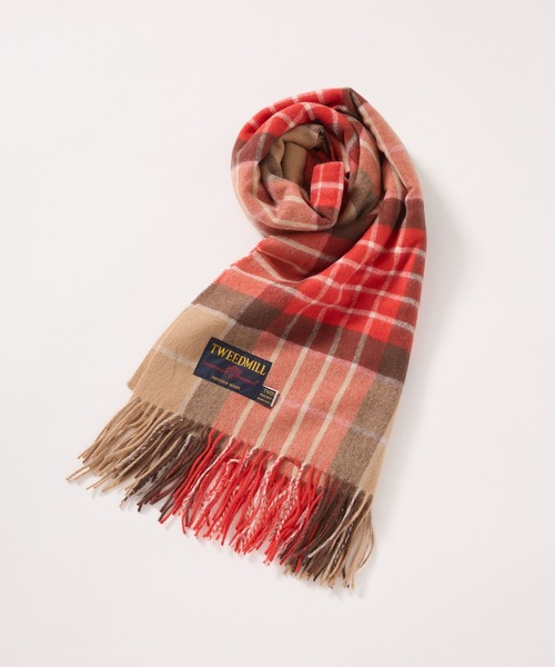 TWEED MILL（ツイードミル）の「【TWEEDMILL】Kneerugストール（ストール/ショール・レディース・オレンジ/ブルー/パープル・フリー）」の4枚目の写真