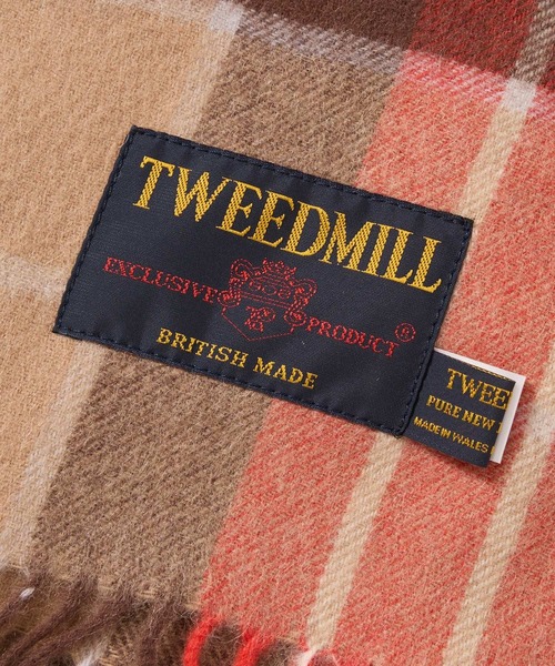 TWEED MILL（ツイードミル）の「【TWEEDMILL】Kneerugストール（ストール/ショール・レディース・オレンジ/ブルー/パープル・フリー）」の6枚目の写真