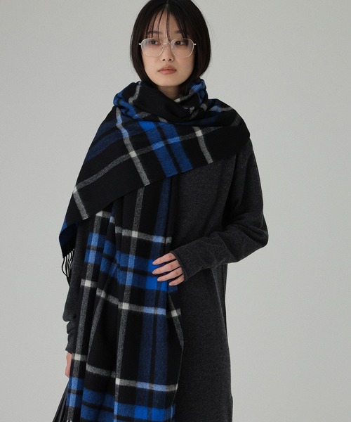 TWEED MILL（ツイードミル）の「【TWEEDMILL】Kneerugストール（ストール/ショール・レディース・オレンジ/ブルー/パープル・フリー）」の12枚目の写真