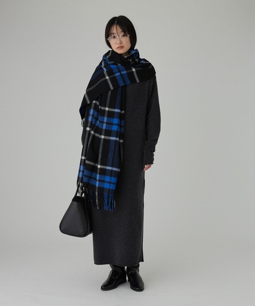 TWEED MILL（ツイードミル）の「【TWEEDMILL】Kneerugストール（ストール/ショール・レディース・オレンジ/ブルー/パープル・フリー）」の13枚目の写真