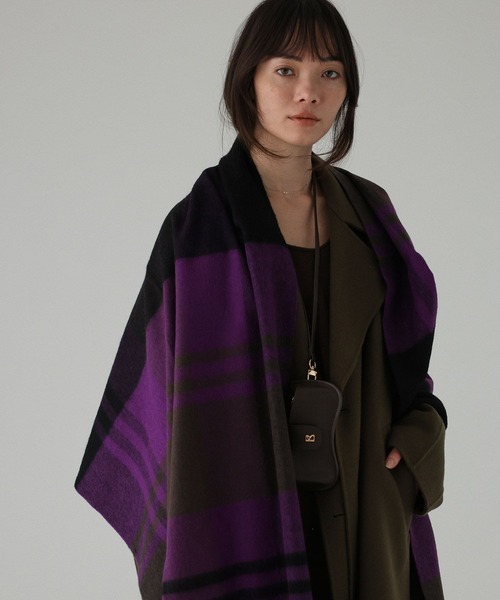 TWEED MILL（ツイードミル）の「【TWEEDMILL】Kneerugストール（ストール/ショール・レディース・オレンジ/ブルー/パープル・フリー）」の14枚目の写真
