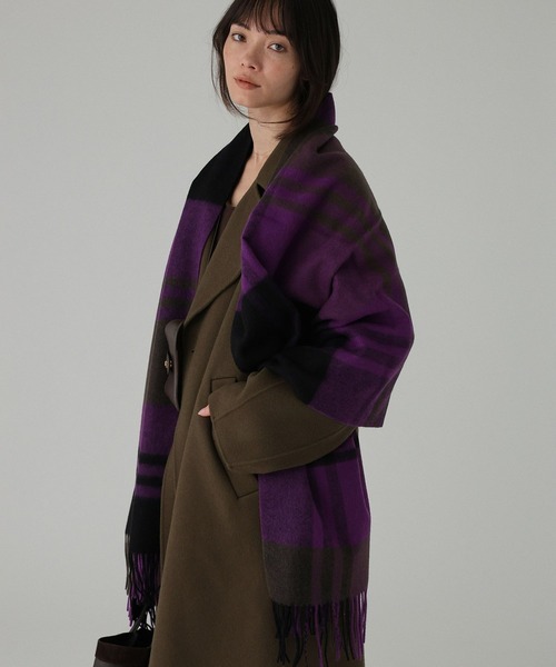 TWEED MILL（ツイードミル）の「【TWEEDMILL】Kneerugストール（ストール/ショール・レディース・オレンジ/ブルー/パープル・フリー）」の15枚目の写真