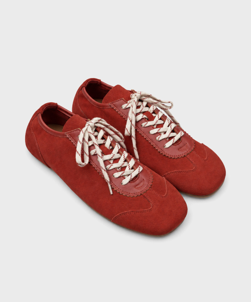 LEIRE（ルアール）の「スエードレザーフラットスニーカー [レッド]（スニーカー・メンズ・その他・26.0cm/28.0cm/29.0cm）」の4枚目の写真
