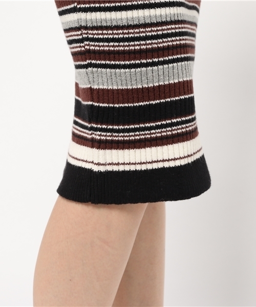 SLY（スライ）の「MIX BORDER タイトM/SK（スカート・レディース・ブラック/レッド・2/1）」の8枚目の写真