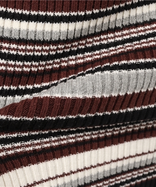 SLY（スライ）の「MIX BORDER タイトM/SK（スカート・レディース・ブラック/レッド・2/1）」の9枚目の写真