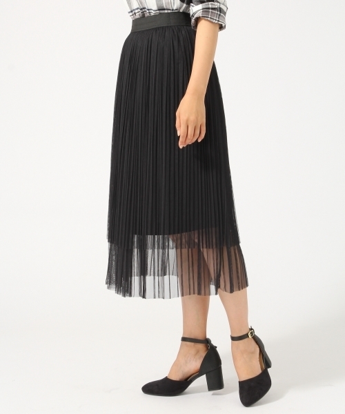 GLOBAL WORK（グローバルワーク）の「チュールティアードスカート/727341（スカート・レディース・オフホワイト/ネイビー/グリーン・LARGE/MEDIUM）」の6枚目の写真