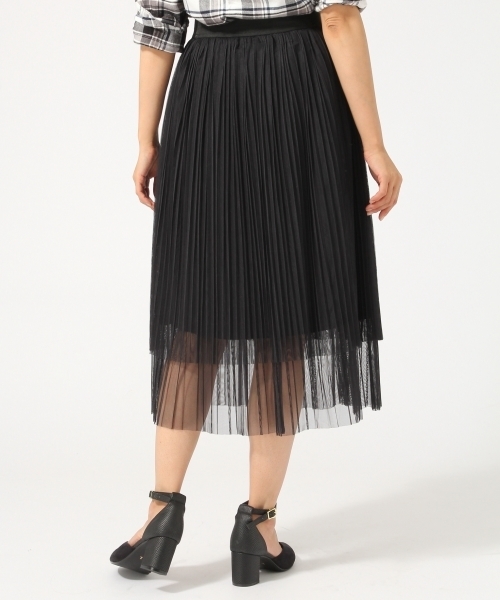 GLOBAL WORK（グローバルワーク）の「チュールティアードスカート/727341（スカート・レディース・オフホワイト/ネイビー/グリーン・LARGE/MEDIUM）」の7枚目の写真