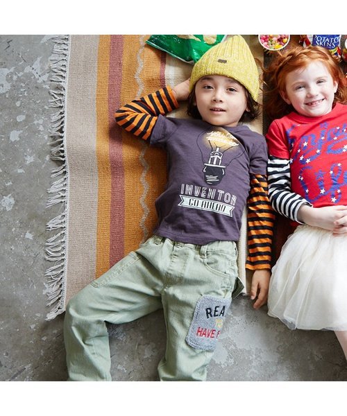 BREEZE（ブリーズ）の「ネット限定 サガラカーゴポケットパンツ（その他パンツ・キッズ・カーキ/インディゴブルー/マスタード・95/90/100/120/110/130/140/80）」の15枚目の写真