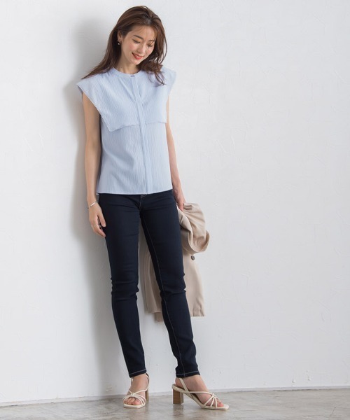 N°21 ベルクロ パッチ レッド デニムパンツ 22IN1M0B0110068-47 SIDE RIPPEDペグトップデニムパンツ[品番：MKSW0029124]｜GYDA