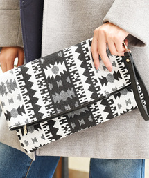 Luz Llena (NEY) | [2WAY]オルテガ柄・クラッチショルダーバッグ(クラッチバッグ)