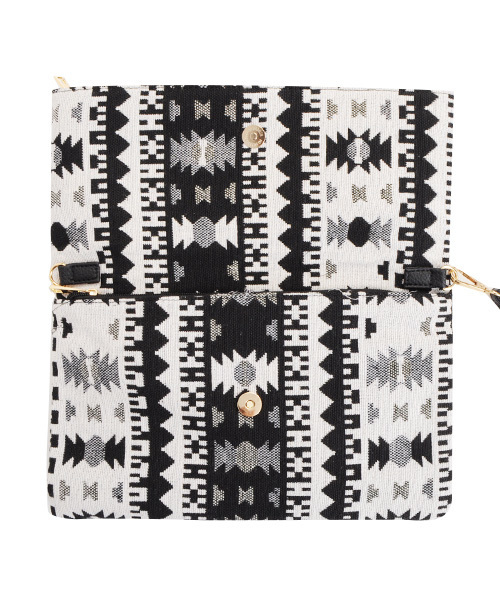 Luz Llena (NEY)（ラズレナニー）の「[2WAY]オルテガ柄・クラッチショルダーバッグ（クラッチバッグ・レディース・ブルー/ブラック・ﾌﾘ-）」の7枚目の写真