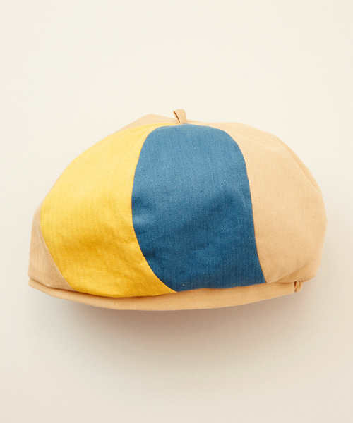 チャイハネ（チャイハネ）の「【チャイハネ】パッチワークベレー帽（ハンチング/ベレー帽・レディース・カーキ/ベージュ/ネイビー・FREE）」の2枚目の写真