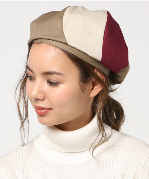 チャイハネ（チャイハネ）の「【チャイハネ】パッチワークベレー帽（ハンチング/ベレー帽・レディース・カーキ/ベージュ/ネイビー・FREE）」の16枚目の写真