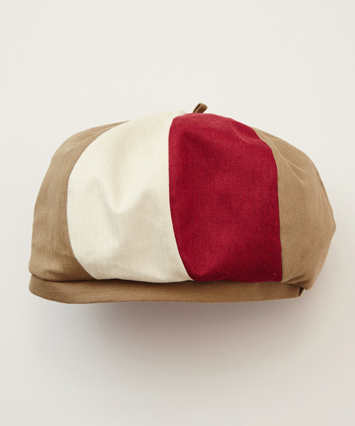 チャイハネ（チャイハネ）の「【チャイハネ】パッチワークベレー帽（ハンチング/ベレー帽・レディース・カーキ/ベージュ/ネイビー・FREE）」の4枚目の写真