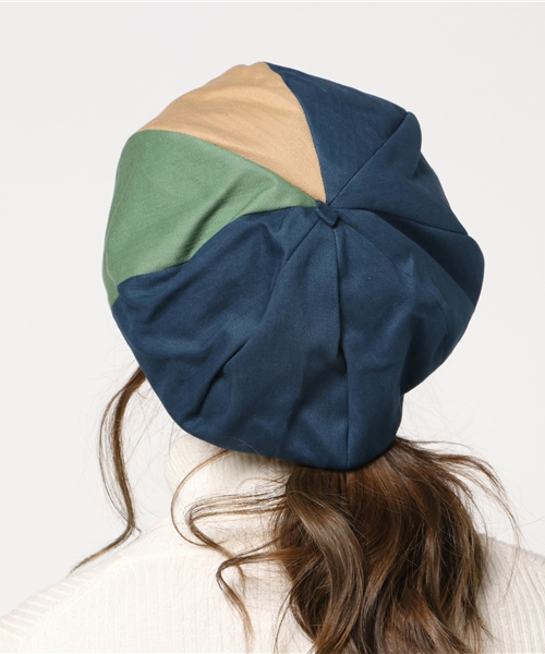 チャイハネ（チャイハネ）の「【チャイハネ】パッチワークベレー帽（ハンチング/ベレー帽・レディース・カーキ/ベージュ/ネイビー・FREE）」の9枚目の写真