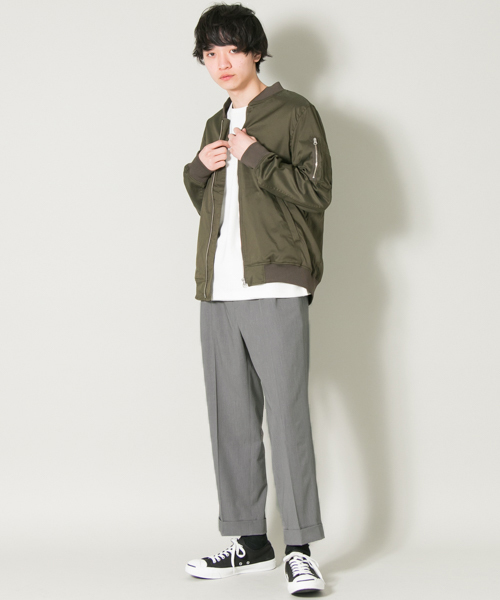 URBAN RESEARCH（アーバンリサーチ）の「UR T/Rギャバワンタックワイドパンツ（その他パンツ・メンズ・グレー/チャコールグレー/ブラック・LARGE/MEDIUM）」の9枚目の写真