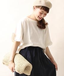 coen | フリルボートネックカットソー(Tシャツ/カットソー)