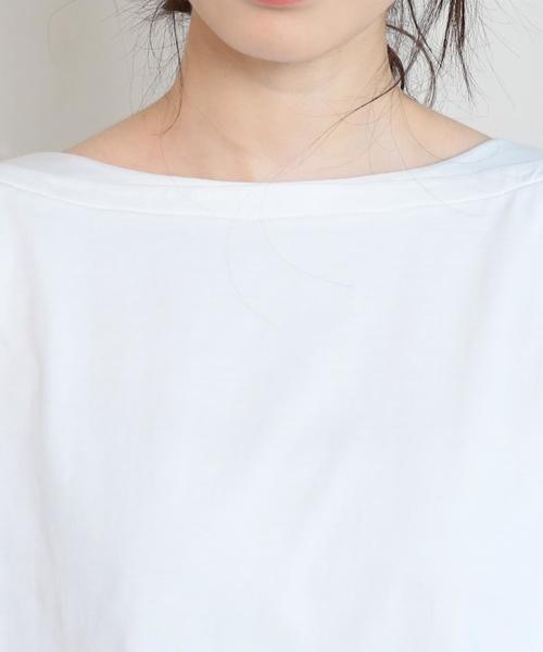 coen（コーエン）の「フリルボートネックカットソー（Tシャツ/カットソー・レディース・オリーブ/ホワイト・FREE）」の4枚目の写真
