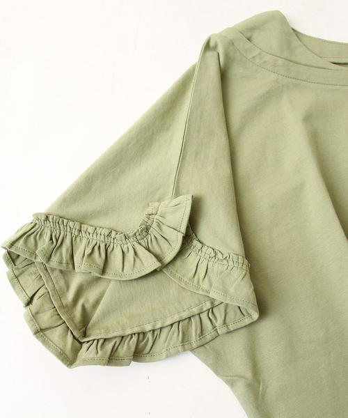 coen（コーエン）の「フリルボートネックカットソー（Tシャツ/カットソー・レディース・オリーブ/ホワイト・FREE）」の9枚目の写真