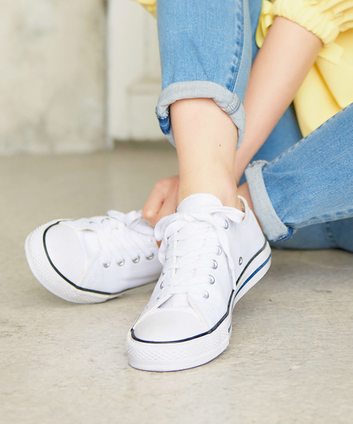 KOBE LETTUCE（コウベレタス）の「ローカットキャンバススニーカー/レディース/シューズ/靴/神戸レタス[I1330]（スニーカー・レディース・レッド/ネイビー/アイボリー/ブラック/ホワイト/ベージュ/グレー・M/S/L/LL/XS/3L）」の18枚目の写真