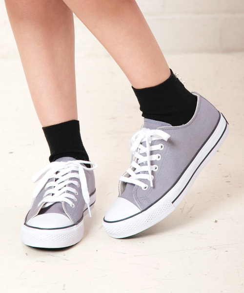 KOBE LETTUCE（コウベレタス）の「ローカットキャンバススニーカー/レディース/シューズ/靴/神戸レタス[I1330]（スニーカー・レディース・レッド/ネイビー/アイボリー/ブラック/ホワイト/ベージュ/グレー・M/S/L/LL/XS/3L）」の19枚目の写真