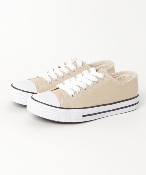 KOBE LETTUCE（コウベレタス）の「ローカットキャンバススニーカー/レディース/シューズ/靴/神戸レタス[I1330]（スニーカー・レディース・レッド/ネイビー/アイボリー/ブラック/ホワイト/ベージュ/グレー・M/S/L/LL/XS/3L）」の7枚目の写真