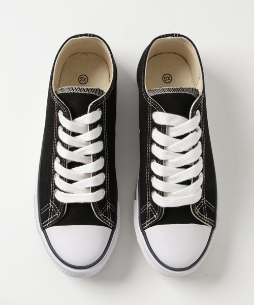 KOBE LETTUCE（コウベレタス）の「ローカットキャンバススニーカー/レディース/シューズ/靴/神戸レタス[I1330]（スニーカー・レディース・レッド/ネイビー/アイボリー/ブラック/ホワイト/ベージュ/グレー・M/S/L/LL/XS/3L）」の10枚目の写真