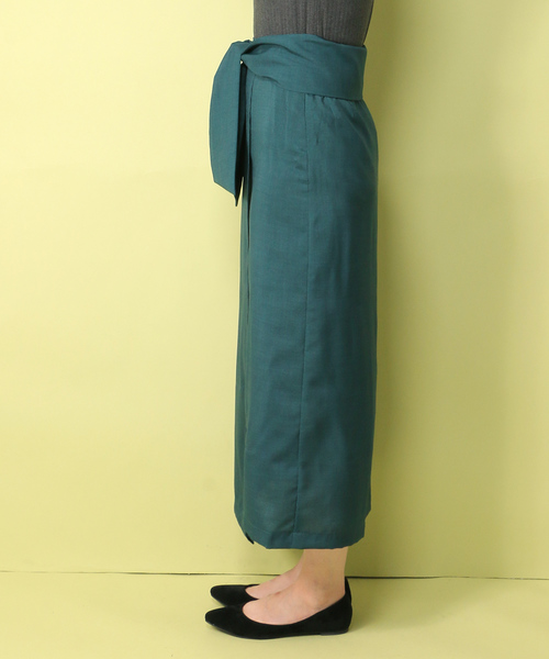 notch.（ノッチ）の「ラップ風スカート         （スカート・レディース・グレー/ブラック/グリーン/マスタード・M）」の18枚目の写真