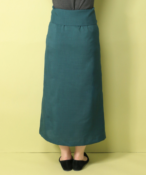 notch.（ノッチ）の「ラップ風スカート         （スカート・レディース・グレー/ブラック/グリーン/マスタード・M）」の19枚目の写真