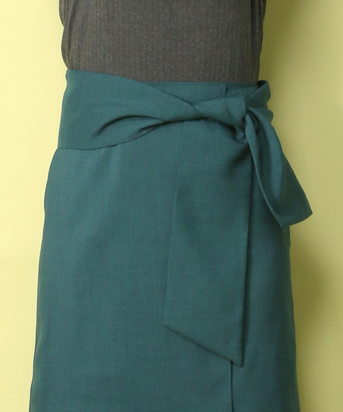 notch.（ノッチ）の「ラップ風スカート         （スカート・レディース・グレー/ブラック/グリーン/マスタード・M）」の13枚目の写真