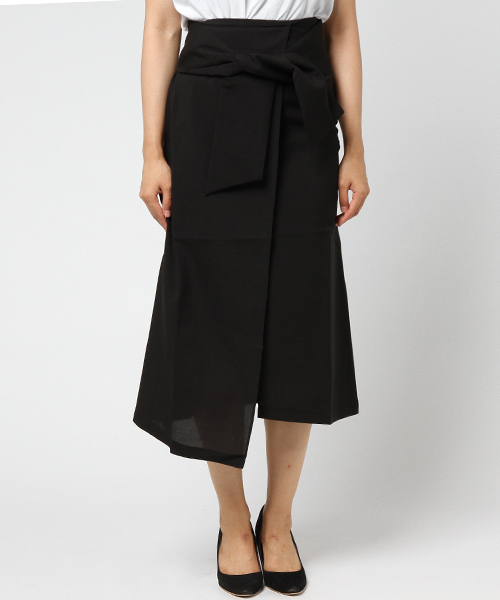 notch.（ノッチ）の「ラップ風スカート         （スカート・レディース・グレー/ブラック/グリーン/マスタード・M）」の11枚目の写真