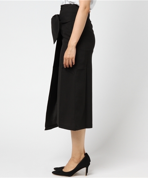 notch.（ノッチ）の「ラップ風スカート         （スカート・レディース・グレー/ブラック/グリーン/マスタード・M）」の12枚目の写真