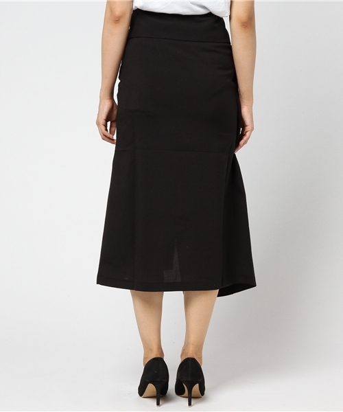 notch.（ノッチ）の「ラップ風スカート         （スカート・レディース・グレー/ブラック/グリーン/マスタード・M）」の5枚目の写真