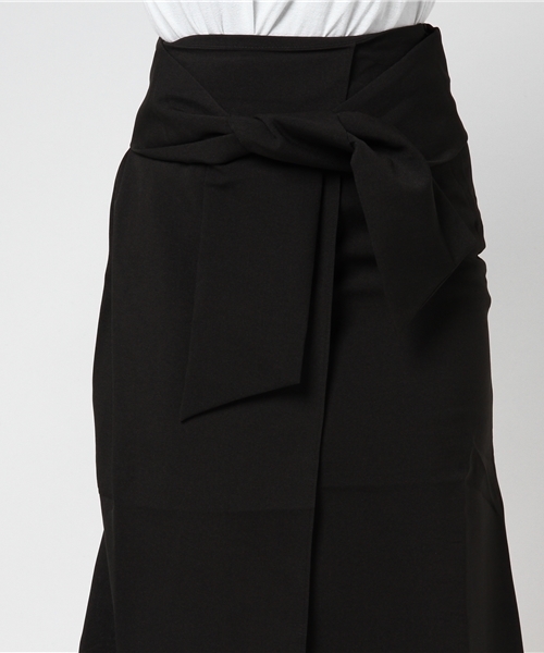 notch.（ノッチ）の「ラップ風スカート         （スカート・レディース・グレー/ブラック/グリーン/マスタード・M）」の6枚目の写真