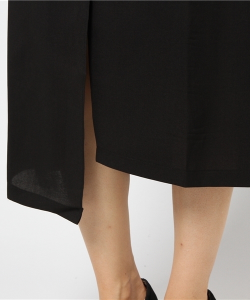 notch.（ノッチ）の「ラップ風スカート         （スカート・レディース・グレー/ブラック/グリーン/マスタード・M）」の8枚目の写真