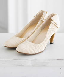 バックリボンプリーツパンプス