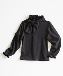 ボウタイ付シャーリングプルオーバー