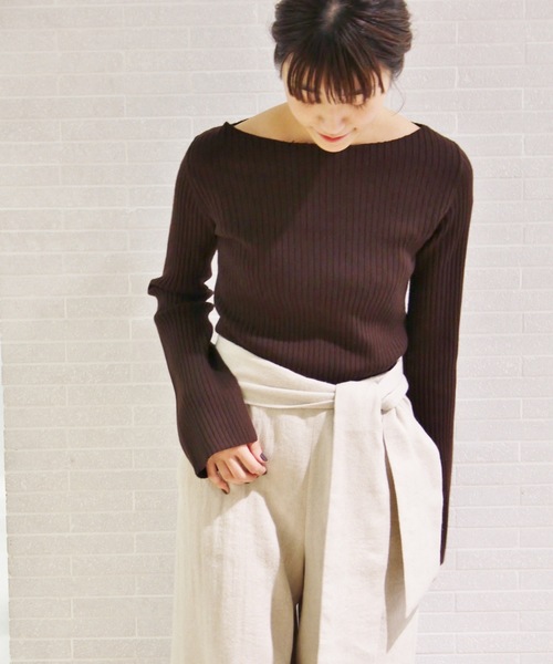 plage(プラージュ)の「WOOL RIB ミドル丈プルオーバー◆(ニット/セーター・レディース・ホワイト/ブラック/ブラウン/その他4・FREE)」の4枚目の写真