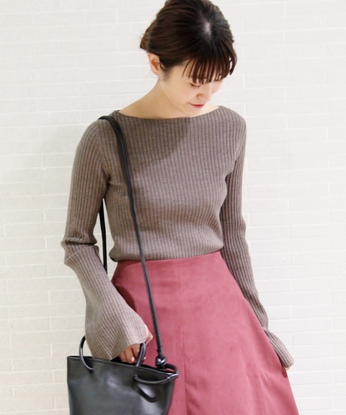 plage(プラージュ)の「WOOL RIB ミドル丈プルオーバー◆(ニット/セーター・レディース・ホワイト/ブラック/ブラウン/その他4・FREE)」の17枚目の写真