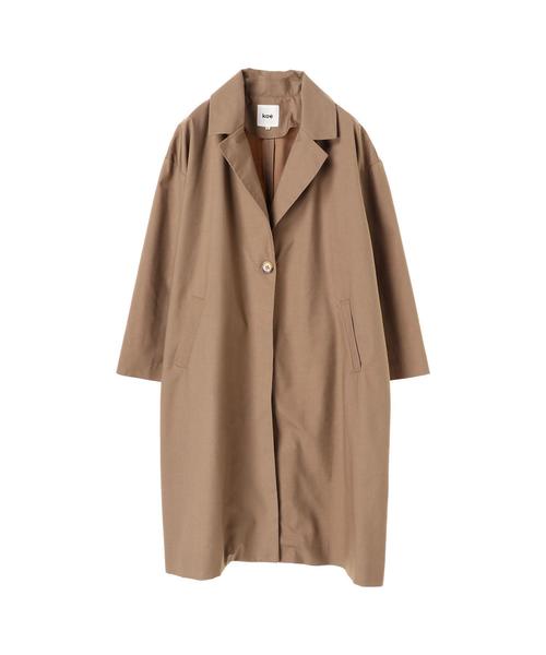 koe（コエ）の「シングルチェスターコート（ダウンジャケット/コート・レディース・ベージュ/ネイビー・M/L/S）」の5枚目の写真