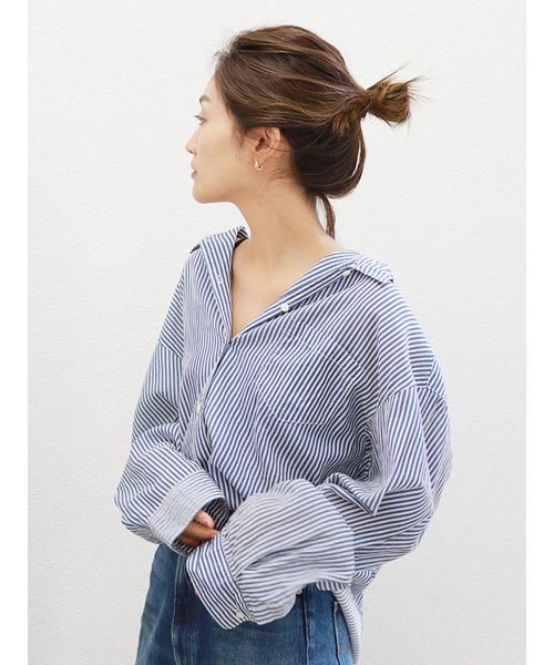 Ungrid アングリッド の ストライプルーズシャツ シャツ ブラウス Wear