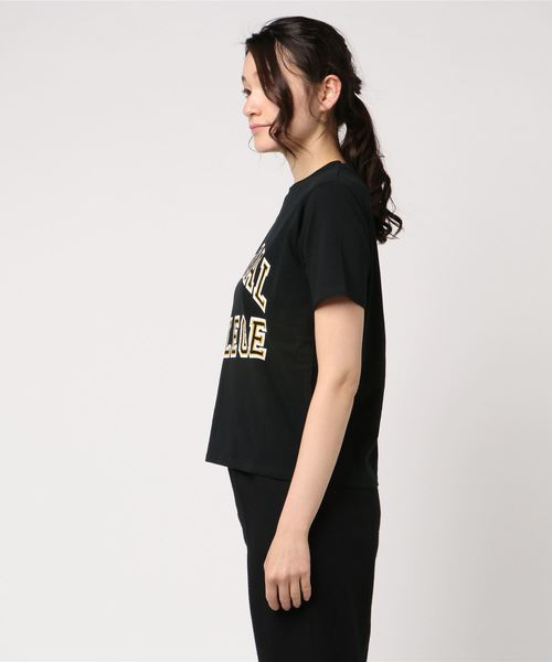 ottilie(オティーリエ)の「カレッジプリントTシャツ(Tシャツ/カットソー・レディース・オフホワイト/ブラック/ブラウン/ネイビー・FREE)」の6枚目の写真