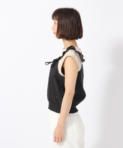 LOWRYS FARM（ローリーズファーム）の「カットワークキャミ　793075（シャツ/ブラウス・レディース・オフホワイト/イエロー/ブラック・LARGE/MEDIUM）」の12枚目の写真