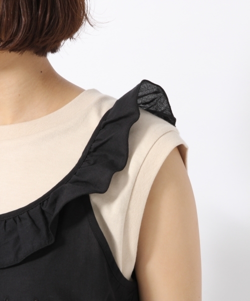 LOWRYS FARM（ローリーズファーム）の「カットワークキャミ　793075（シャツ/ブラウス・レディース・オフホワイト/イエロー/ブラック・LARGE/MEDIUM）」の15枚目の写真