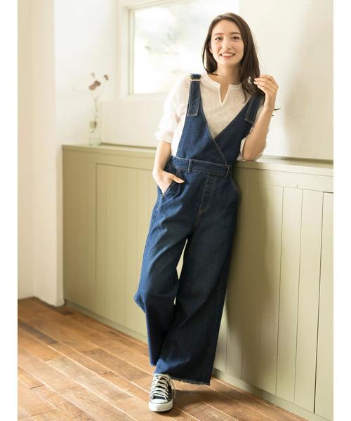 E Hyphen World Gallery イーハイフンワールドギャラリー の 3wayデニムワイドサロペット サロペット オーバーオール Wear