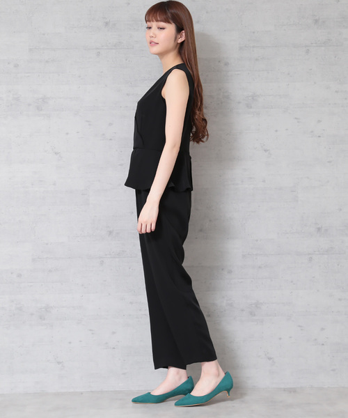 N.(N. Natural Beauty Basic)(エヌエヌナチュラルビューティーベーシック)の「スカラップサロペット / フォーマル / 結婚式 / 二次会(サロペット/オーバーオール・レディース・ブラック/ネイビー・MEDIUM)」の10枚目の写真